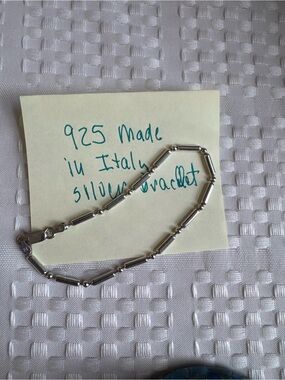 Simple real silver Italian bracelet